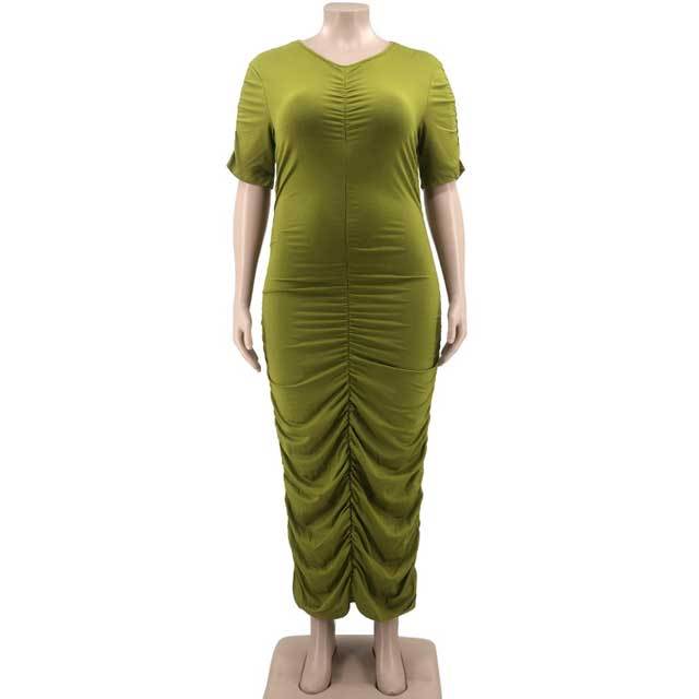 Plus Size Ruched Bodycon Dress