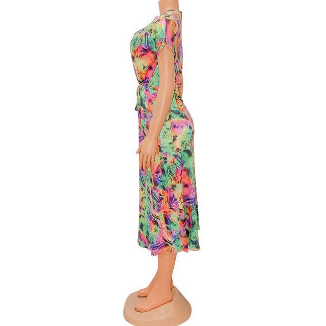 Printed Strappy 3 Piece Swimsuit Set
