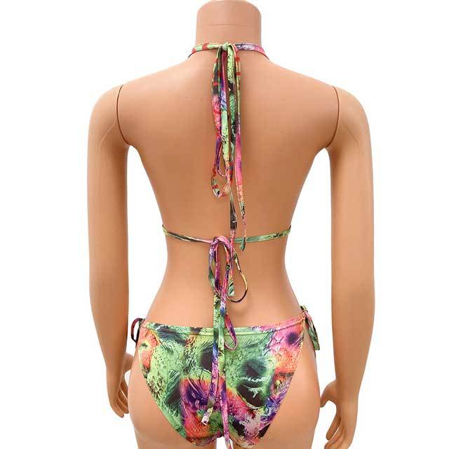 Printed Strappy 3 Piece Swimsuit Set