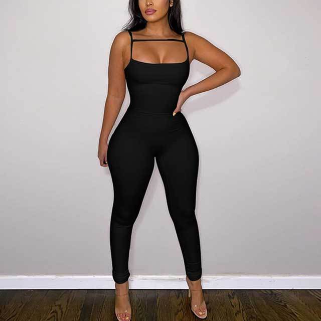 Cami Hollow Out Fitness Jumpsuit