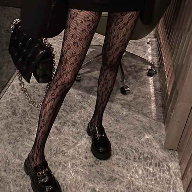 Leopard Mesh Tights