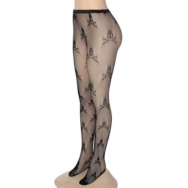 Skull Mesh Tights