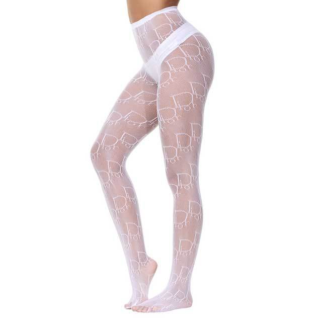 Designer See Through Mesh Tights