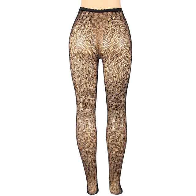 Leopard Mesh Tights