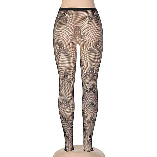 Skull Mesh Tights