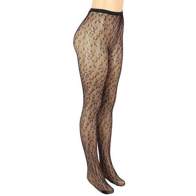 Leopard Mesh Tights