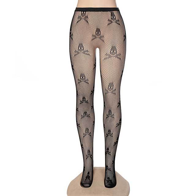 Skull Mesh Tights