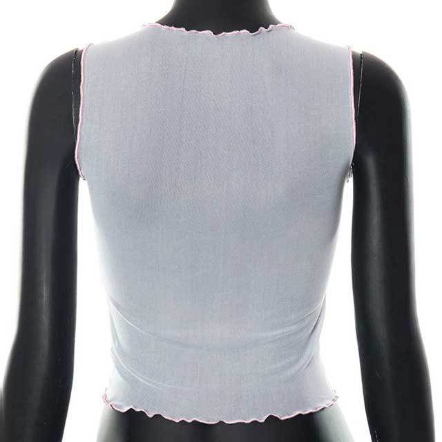 Mesh Ruched Top