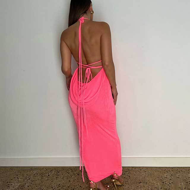 Strappy Backless Maxi Dress