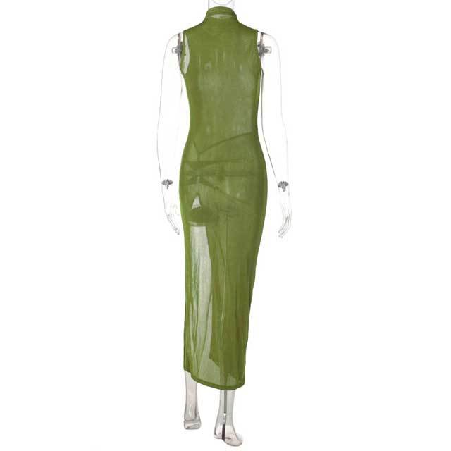 Sleeveless High Slit Maxi Dress