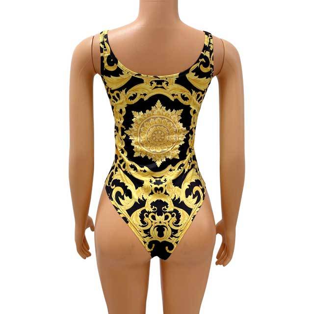 Printed Sleeveless One Piece With Cover-ups