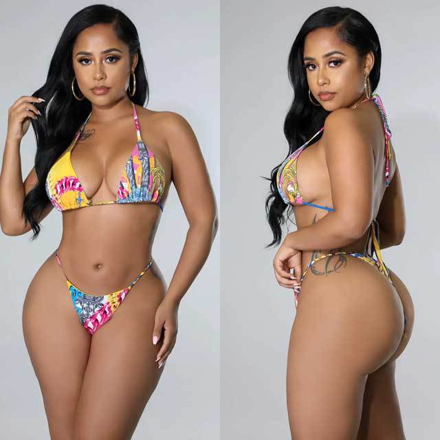 Printed 3 Piece Bathing Suit