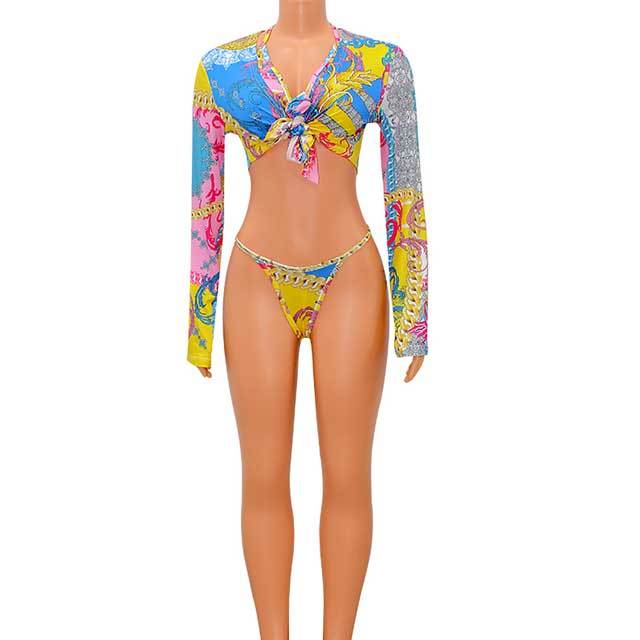 Printed 3 Piece Bathing Suit