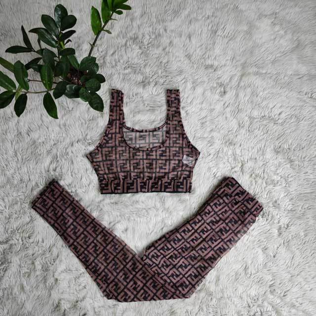 Mesh Tank Top Legging Set