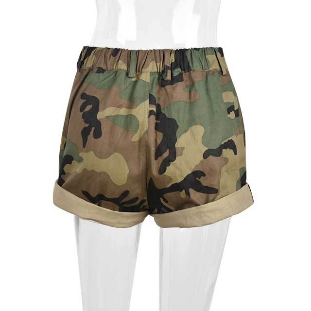 Camo Print Casual Cargo Shorts