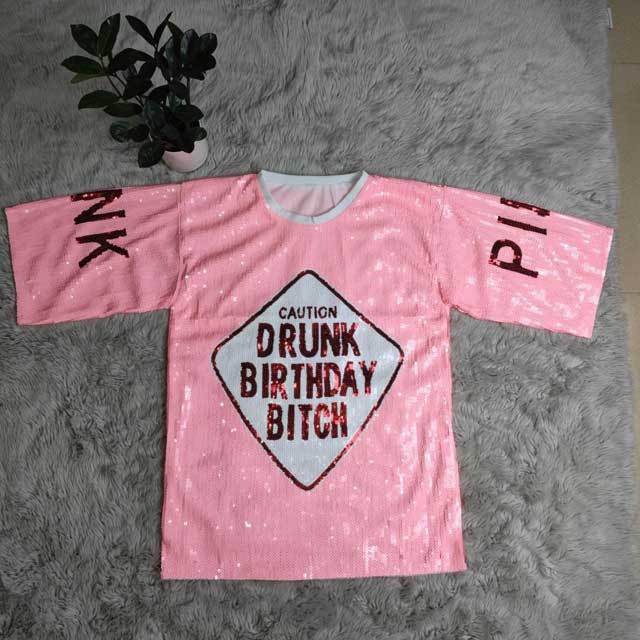 Letter Design Sequin Dress