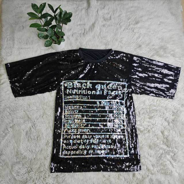 Letter Design Sequin Dress