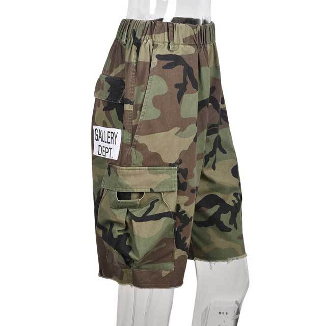 Camo Print Cargo Shorts