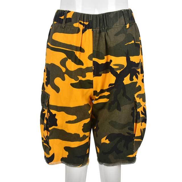 Camo Print Cargo Shorts