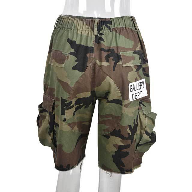 Camo Print Cargo Shorts