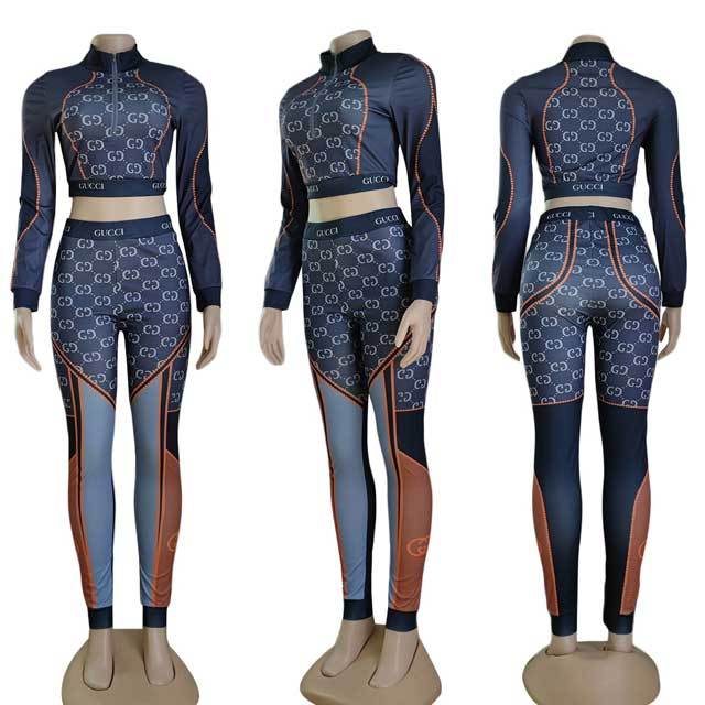 Printed Long Sleeve Jogging Suit