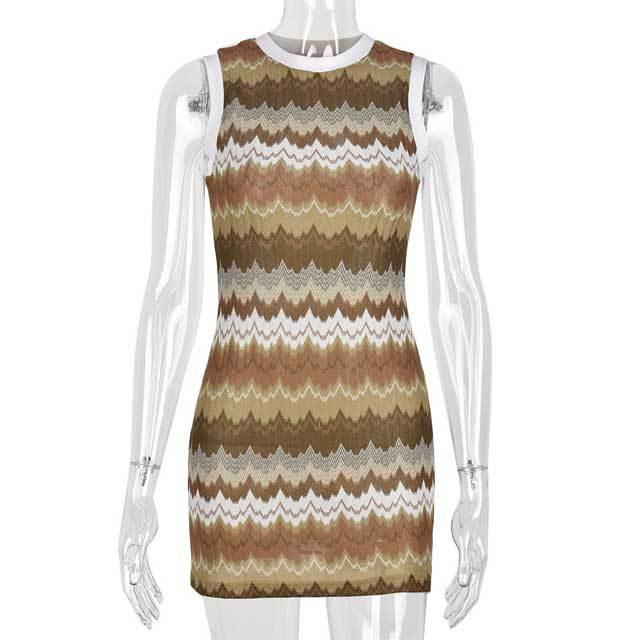 Knit Striped Bodycon Dress