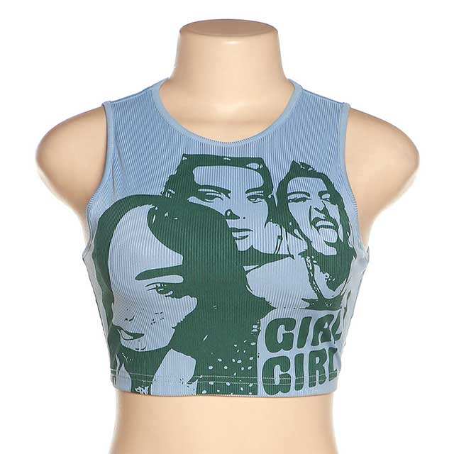 Chic Printed Sleeveless Tank Top