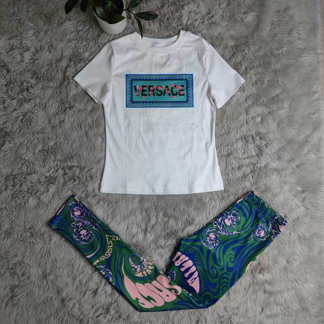 Printed Casual Legging Set