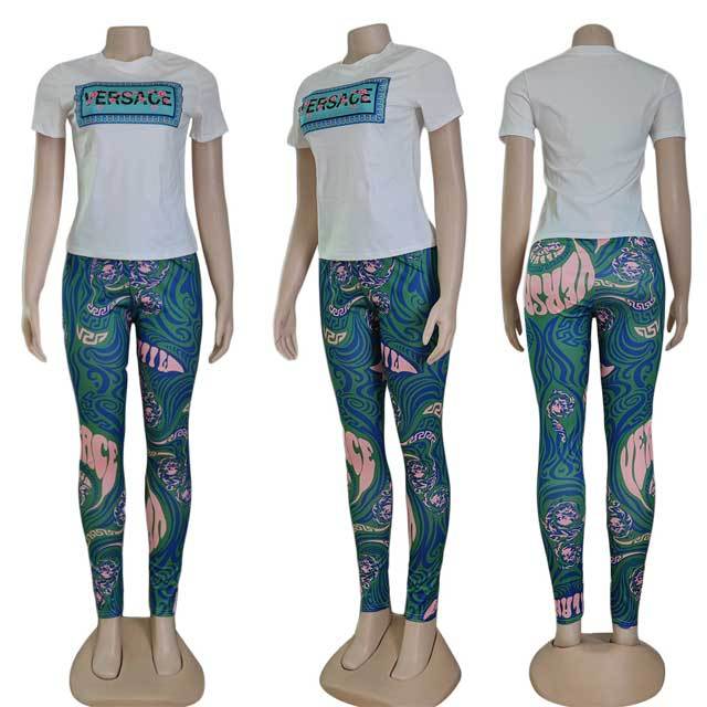 Printed Casual Legging Set
