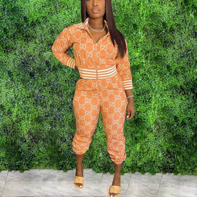 Printed Casual Jogging Suit