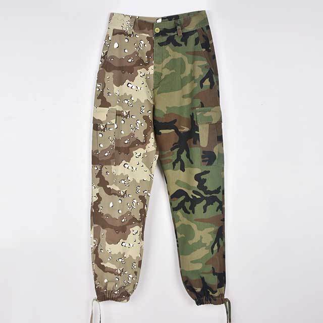 Color Block Camo Pants