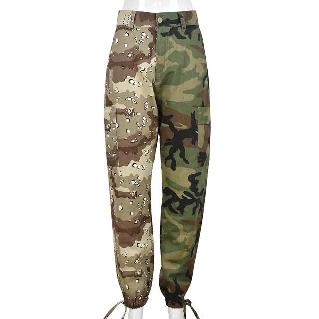 Color Block Camo Pants