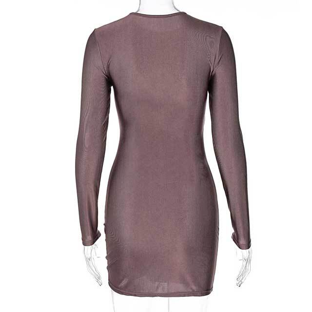 Hollow Out Long Sleeve Bodycon Dress