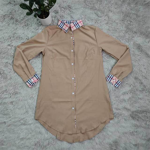 Plaid Print Shirt Dress