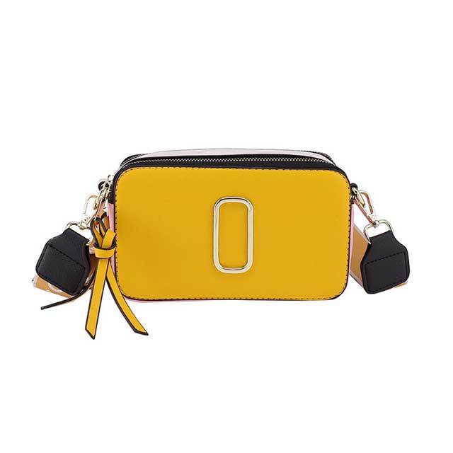 Color Block Leather Crossbody Bag