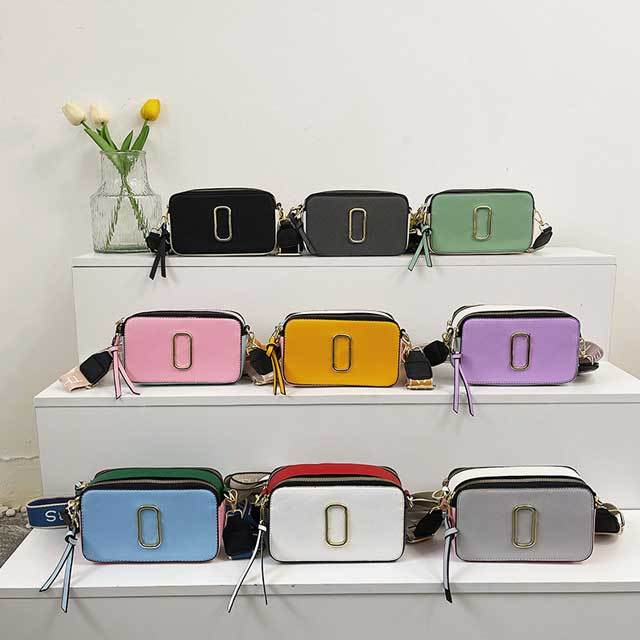 Color Block Leather Crossbody Bag