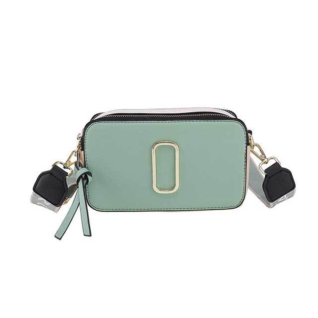Color Block Leather Crossbody Bag
