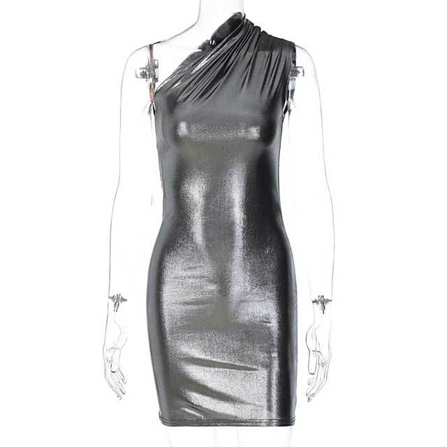 Single Shoulder Bodycon Dress