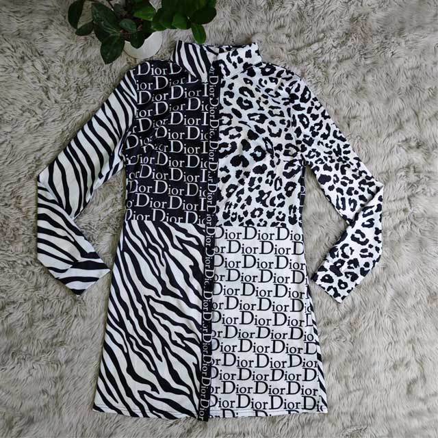 Color Block Casual Shirt Dress