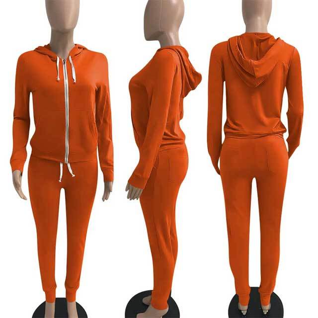 Hoodie Top Casual Jogging Suit