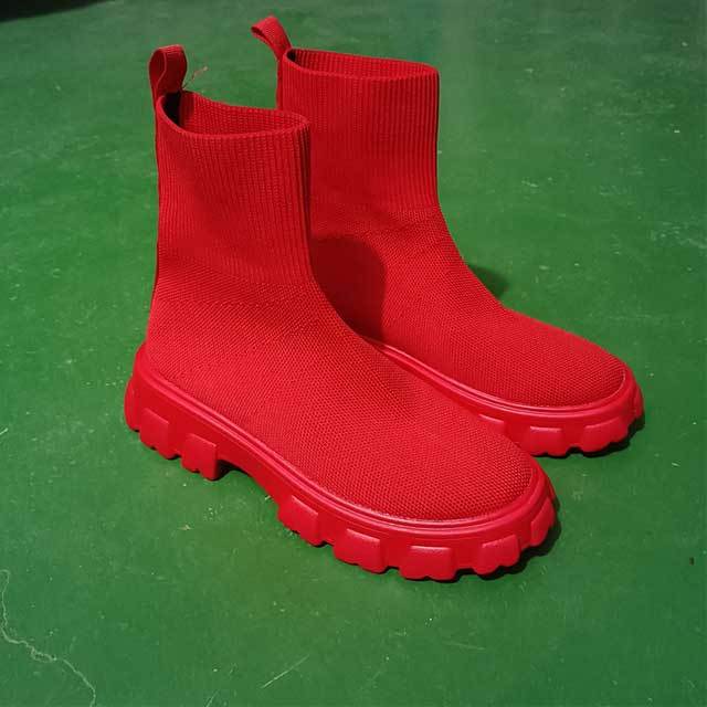Knitted High Sole Booties