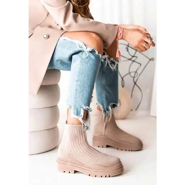 Knit Casual Boots