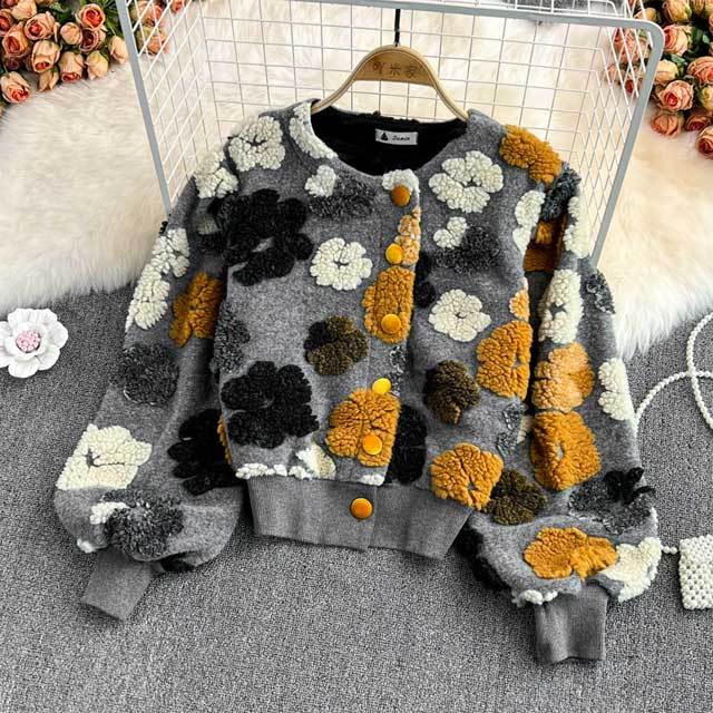 Retro Floral Design Bomber Jacket