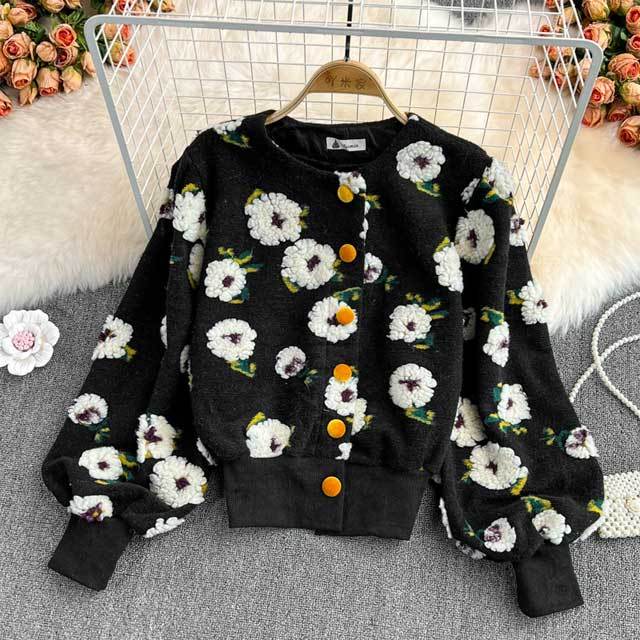 Retro Floral Design Bomber Jacket