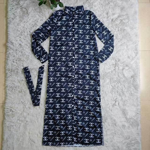 Letter Print Shirt Dress