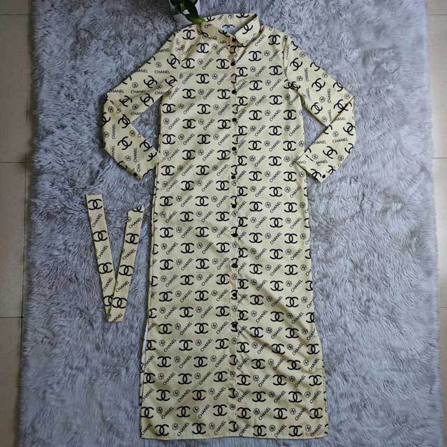Letter Print Shirt Dress