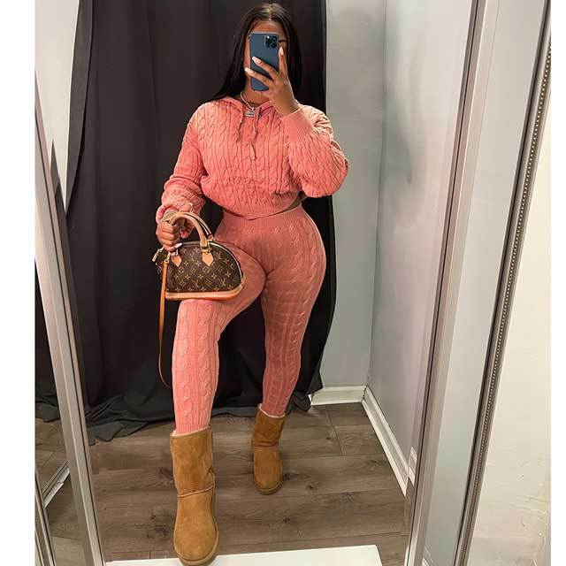 Knit Sweater Pants Set