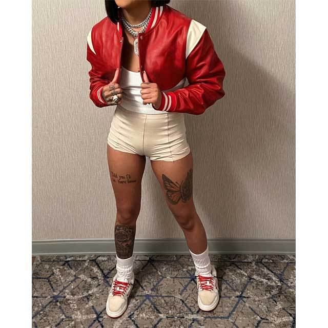 Letter Crop Jacket
