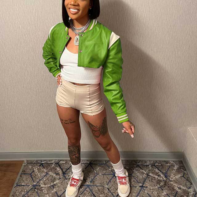 Letter Crop Jacket