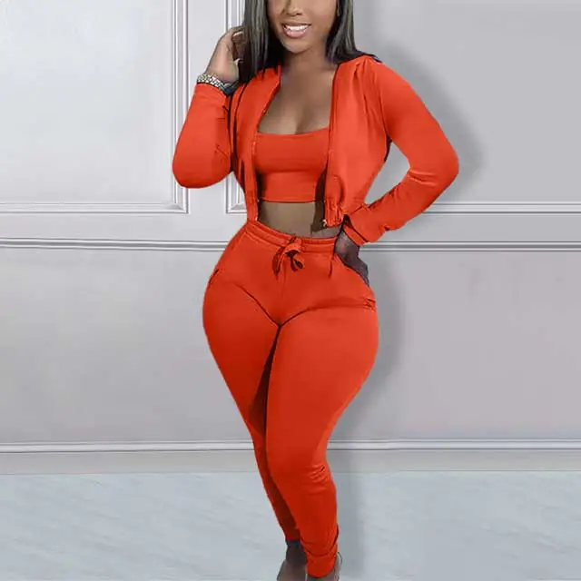 Basic Casual 3 Piece Jogging Suit